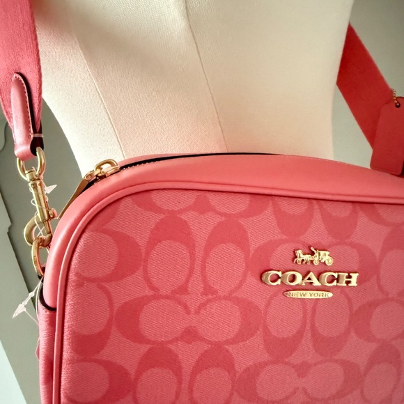Coach Jamie Camera Bag in Pink Lemonade Blocked Signature Canvas (NWT) - Picture 8 of 13
